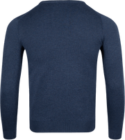 Classic Cotton Crew - Dark Jeansblue Melange